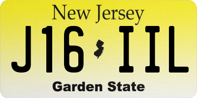 NJ license plate J16IIL