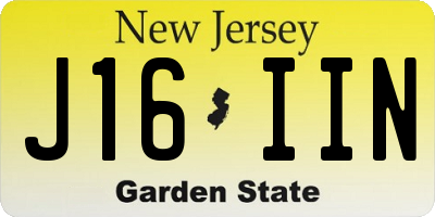 NJ license plate J16IIN