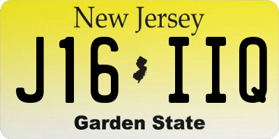 NJ license plate J16IIQ