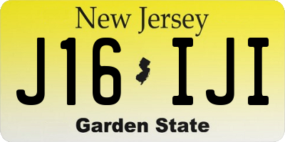 NJ license plate J16IJI
