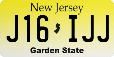 NJ license plate J16IJJ