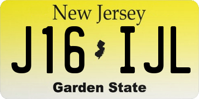 NJ license plate J16IJL