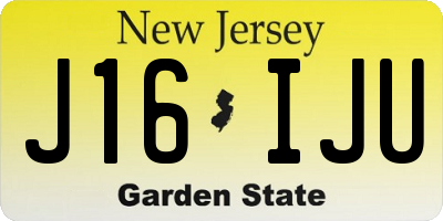 NJ license plate J16IJU