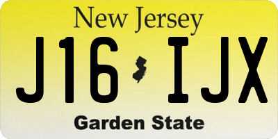 NJ license plate J16IJX