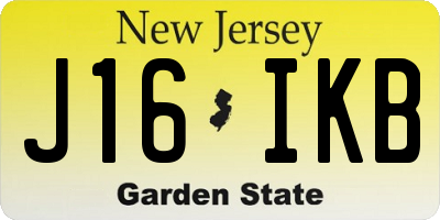 NJ license plate J16IKB