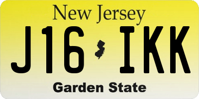 NJ license plate J16IKK