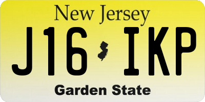 NJ license plate J16IKP