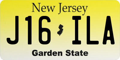 NJ license plate J16ILA