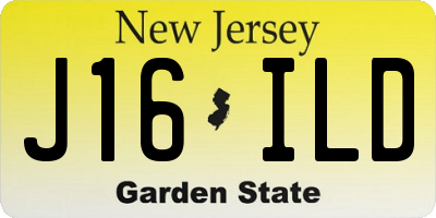 NJ license plate J16ILD