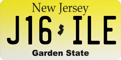 NJ license plate J16ILE