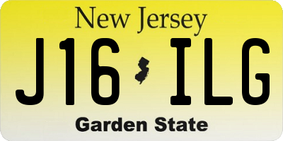 NJ license plate J16ILG
