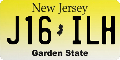 NJ license plate J16ILH