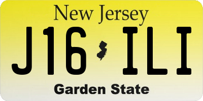 NJ license plate J16ILI