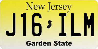 NJ license plate J16ILM