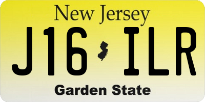NJ license plate J16ILR