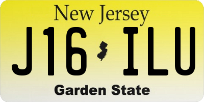 NJ license plate J16ILU
