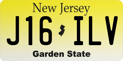 NJ license plate J16ILV