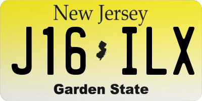 NJ license plate J16ILX