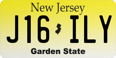 NJ license plate J16ILY