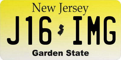 NJ license plate J16IMG