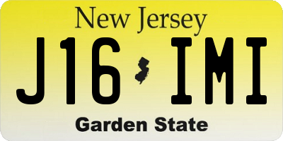 NJ license plate J16IMI
