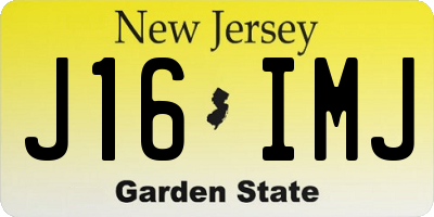 NJ license plate J16IMJ