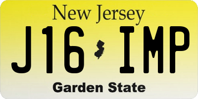 NJ license plate J16IMP