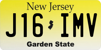 NJ license plate J16IMV
