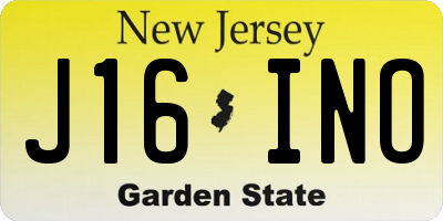 NJ license plate J16INO