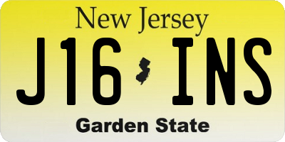 NJ license plate J16INS
