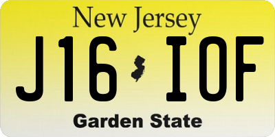 NJ license plate J16IOF