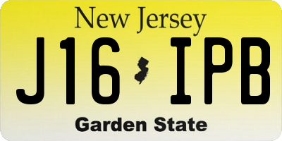 NJ license plate J16IPB