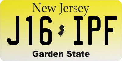 NJ license plate J16IPF