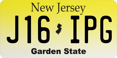 NJ license plate J16IPG