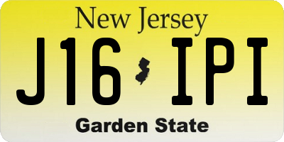 NJ license plate J16IPI