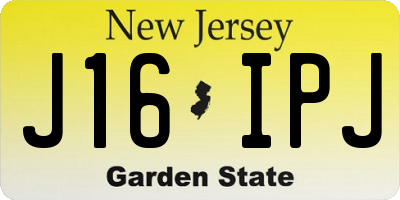 NJ license plate J16IPJ