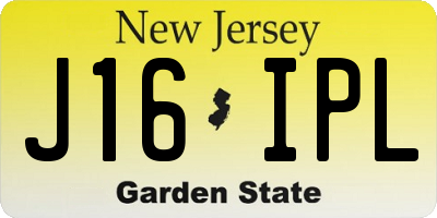 NJ license plate J16IPL