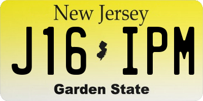 NJ license plate J16IPM