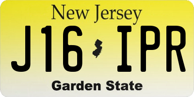 NJ license plate J16IPR
