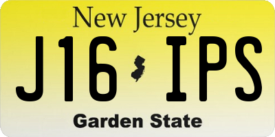 NJ license plate J16IPS
