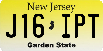 NJ license plate J16IPT