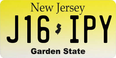 NJ license plate J16IPY