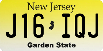 NJ license plate J16IQJ