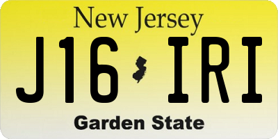 NJ license plate J16IRI