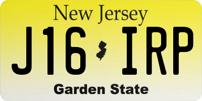 NJ license plate J16IRP
