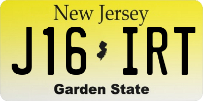 NJ license plate J16IRT