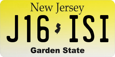 NJ license plate J16ISI