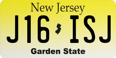 NJ license plate J16ISJ