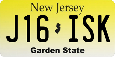 NJ license plate J16ISK