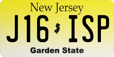 NJ license plate J16ISP